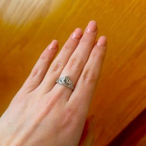 Enchanted Disney Cinderella ring, with blue topaz and diamonds.